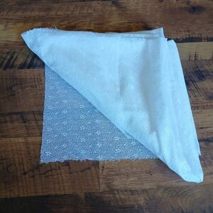 Small Floral White Sheer Mesh Pattern Vintage Lace Fabric Over 3 Yards